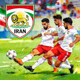 伊朗国家足球队队徽与球员防守瞬间